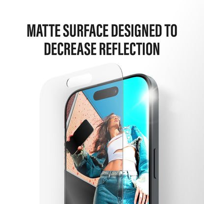 Beskyttelsesfilm Matte PanzerGlass Armor EasyAligner til Apple iPhone 17 Pro, Hærdet Glas, Full Glue