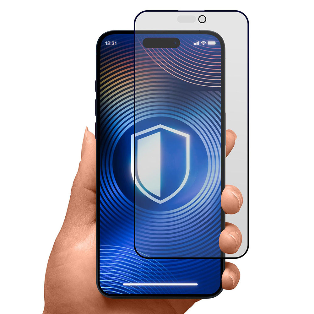Beskyttelsesfolie Matte Privacy 3MK HardGlass Max til Apple iPhone 17 Pro, Hærdet Glas, Fuldklæbende