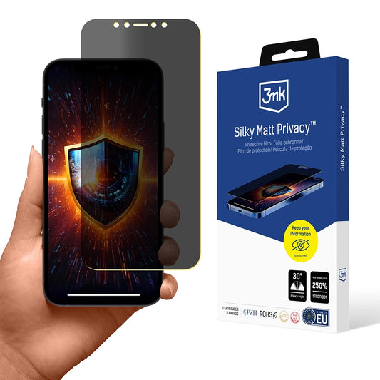 Mat skærmbeskyttelsesfilm Privacy 3MK Silky til Apple iPhone 12 / 12 Pro, plastik