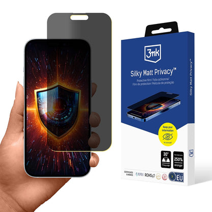 Beskyttelsesfolie Matte Privacy 3MK Silky til Apple iPhone 17 Pro Max, Plastik