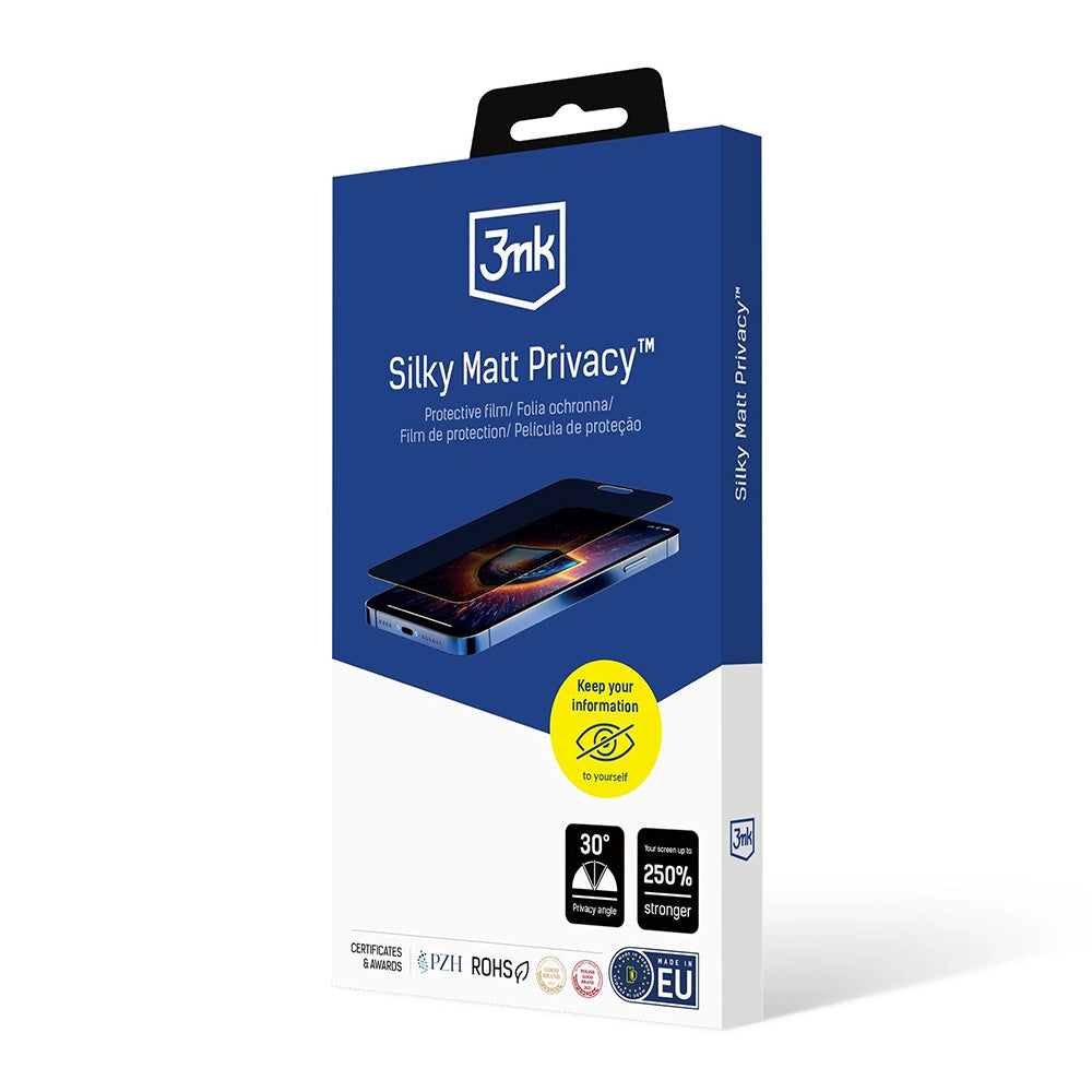 Beskyttelsesfolie Matte Privacy 3MK Silky til Apple iPhone 17 Pro Max, Plastik