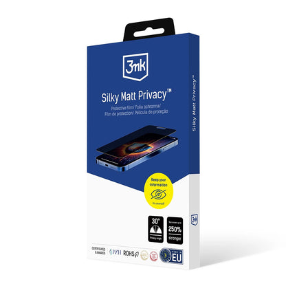 Beskyttelsesfolie Matte Privacy 3MK Silky til Apple iPhone 17 Pro Max, Plastik