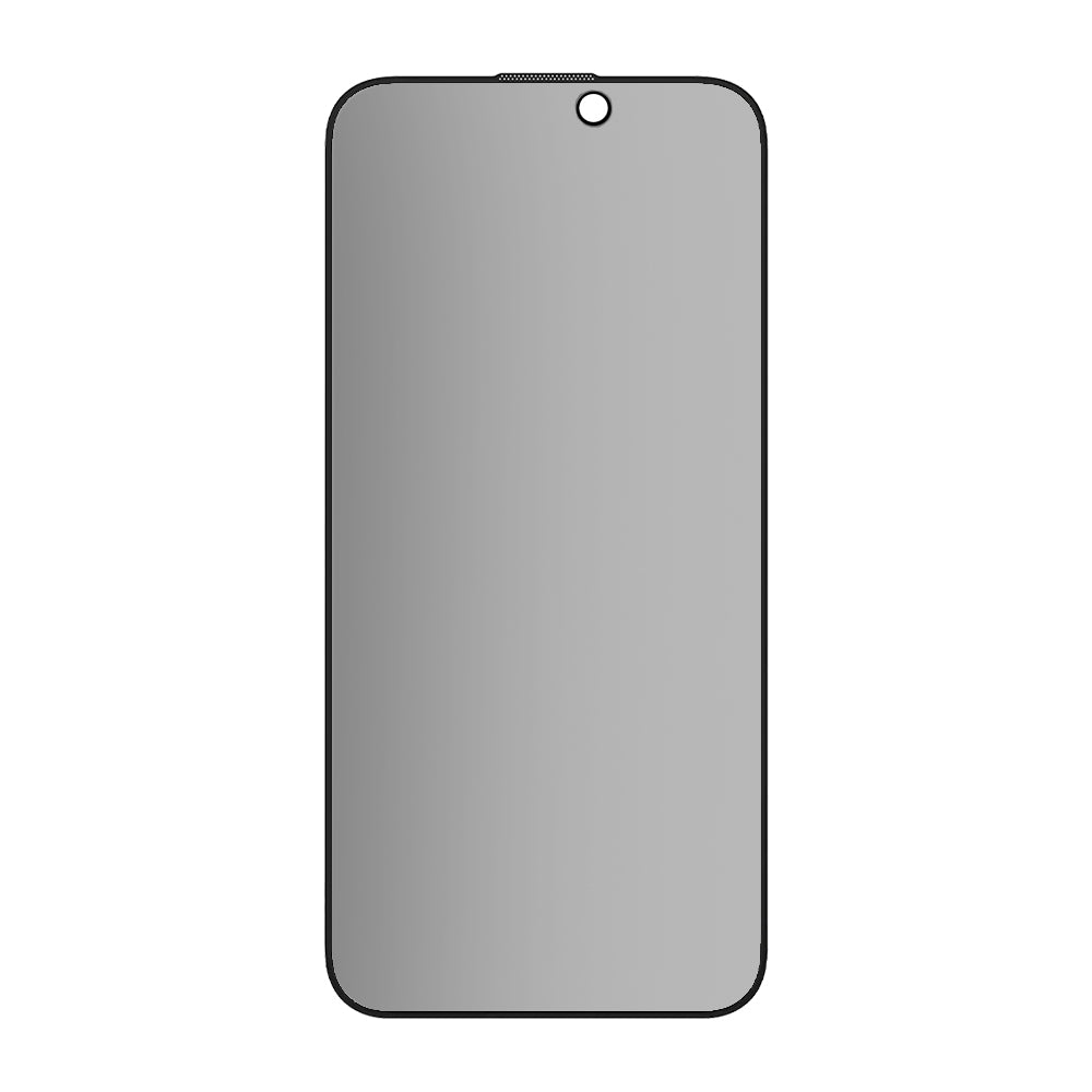 Mat skærmbeskyttelsesfilm Privacy Blueo Anti-Peep til Apple iPhone 15 Pro Max, hærdet glas, fuld lim