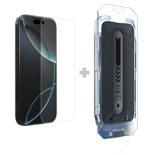 Nillkin H+ Pro Skærmbeskyttelse med Applikator til Apple iPhone 16, Hærdet Glas, Fuld Lim