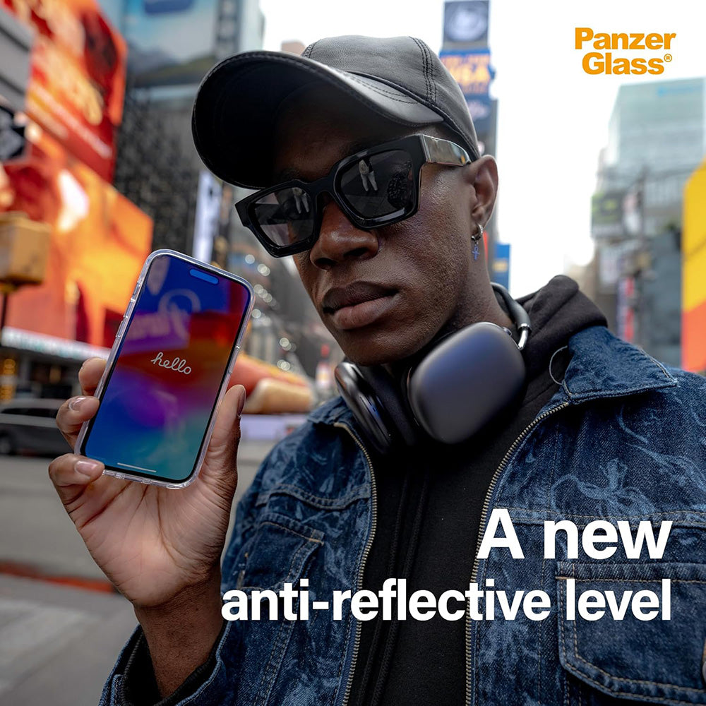 Beskyttelsesfilm til skærm PanzerGlass Ultra-Wide Fit EasyAligner til Apple iPhone 17 / 16 Pro, Hærdet Glas, Fuldklæbende, Sort
