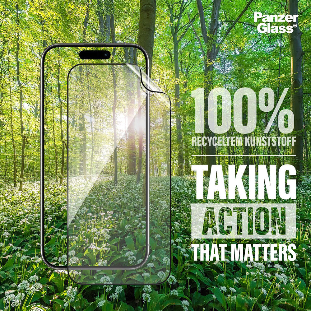 Beskyttelsesfilm til skærm PanzerGlass Ultra-Wide Fit EyeCare til Apple iPhone 16 Pro Max, Hærdet Glas, Full Glue, Sort