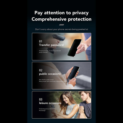 Privacy-skærmbeskyttelse Anank 1X Forstærket 360 til Apple iPhone 14 Pro, Sikkerhedsglas, Fuld Lim, 2.5D