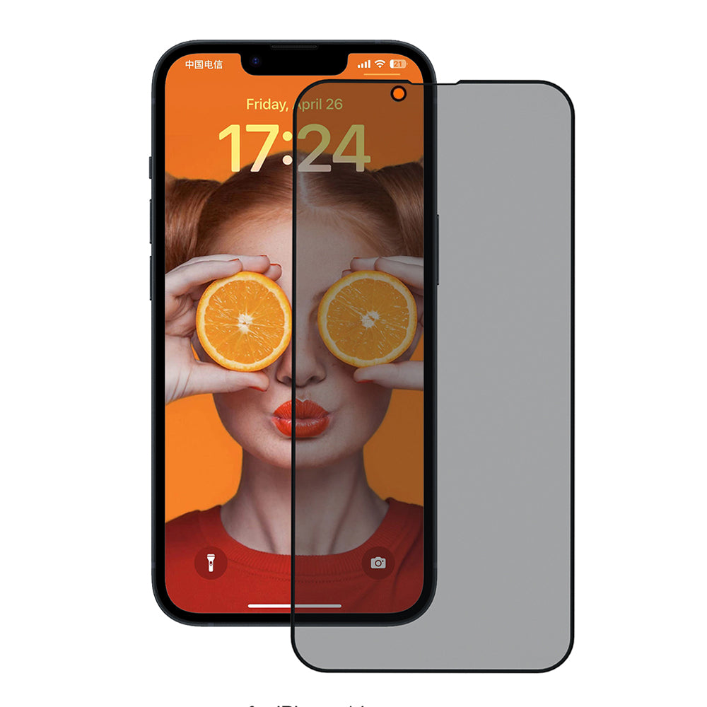 Privacy-skærmbeskyttelse Anank 3X Forstærket til Apple iPhone 17e / 16e / 14 / 13 Pro, Sikkerhedsglas, Fuld Lim, 2.5D