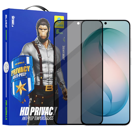 Beskyttelsesfilm til skærm Privacy Blueo Anti-Peep til Samsung Galaxy S26 Plus S947, Hærdet Glas, Full Glue, Sæt med 5 stykker