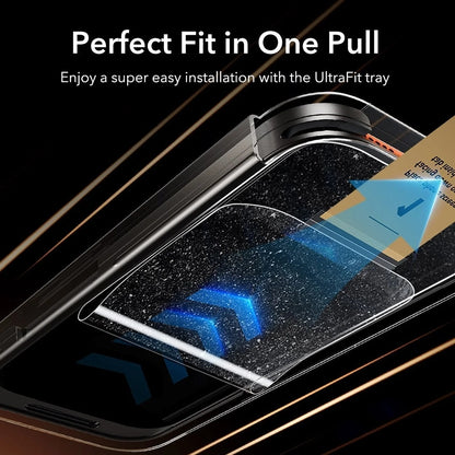 Privacy-skærmbeskyttelse ESR Armorite Pro UltraFit til Apple iPhone 18 Pro Max, hærdet glas, fuld lim, sæt med 3 stk.