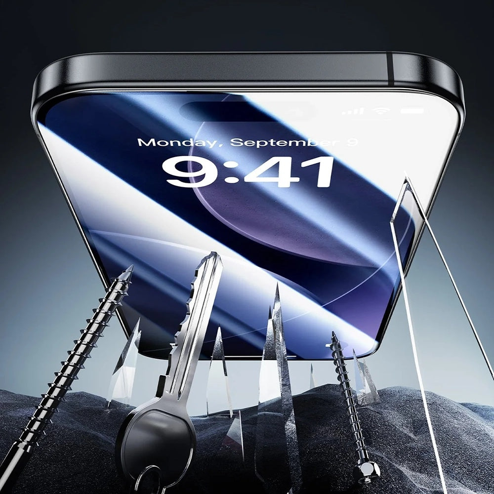 Beskyttelsesfilm Privacy ESR Armorite UltraFit til Apple iPhone 17 Pro Max, Hærdet Glas, Full Glue, Sæt med 3 stykker