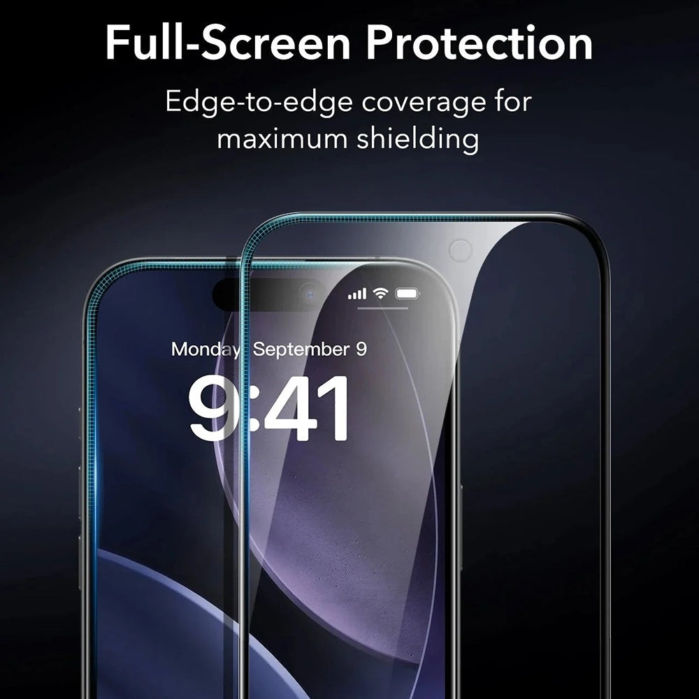 Beskyttelsesfilm Privacy ESR Armorite UltraFit til Apple iPhone 17 Pro Max, Hærdet Glas, Full Glue, Sæt med 3 stykker