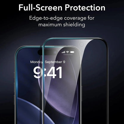 Beskyttelsesfilm Privacy ESR Armorite UltraFit til Apple iPhone 17 Pro Max, Hærdet Glas, Full Glue, Sæt med 3 stykker