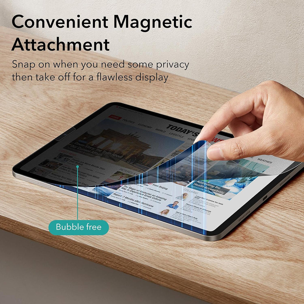 ESR Magnetic Privacy Skærmbeskyttelse til Apple iPad Air 11 (2026) / Air 11 (2025), Plastik