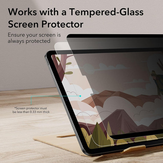 Beskyttelsesfolie Ecran Privacy ESR Magnetic til Apple iPad Pro 12.9 (2022) / Pro 12.9 (2021) / Pro 12.9 (2020), Plast