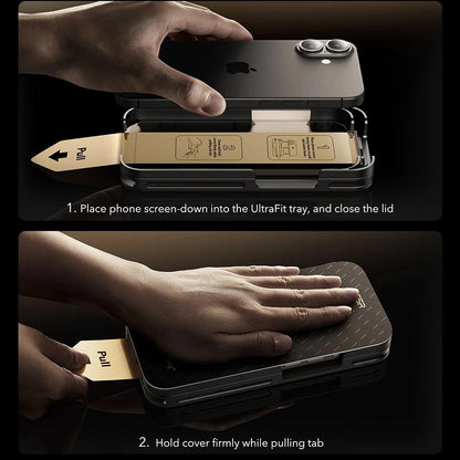 Beskyttelsesfilm Privacy ESR UltraFit Armorite Pro til Apple iPhone 17 Pro, Hærdet Glas, Full Glue, Sæt med 3 stykker