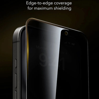 Beskyttelsesfilm Privacy ESR UltraFit Armorite Pro til Apple iPhone 17 Pro, Hærdet Glas, Full Glue, Sæt med 3 stykker