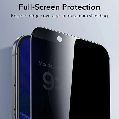 Beskyttelsesfilm Ecran Privacy ESR UltraFit til Apple iPhone 17 Air, Hærdet Glas, Full Glue, Sæt med 3 stykker