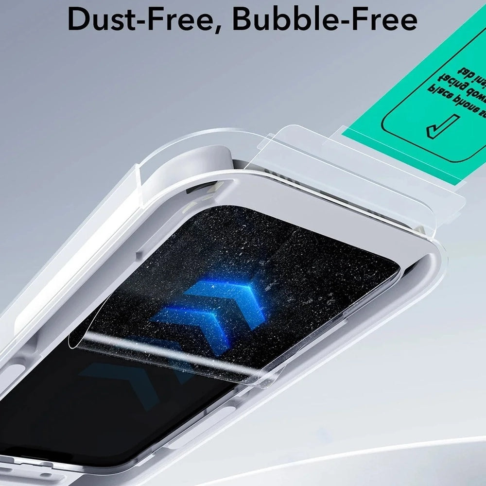 Beskyttelsesfilm Ecran Privacy ESR UltraFit til Apple iPhone 17 Pro, Hærdet Glas, Full Glue, Sæt med 3 stykker