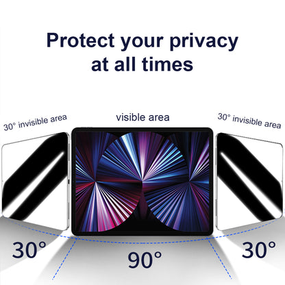 Privacy-skærmbeskyttelse Lito Classic til Apple iPad Pro 11 (2024), hærdet glas, fuld lim, 2.5D