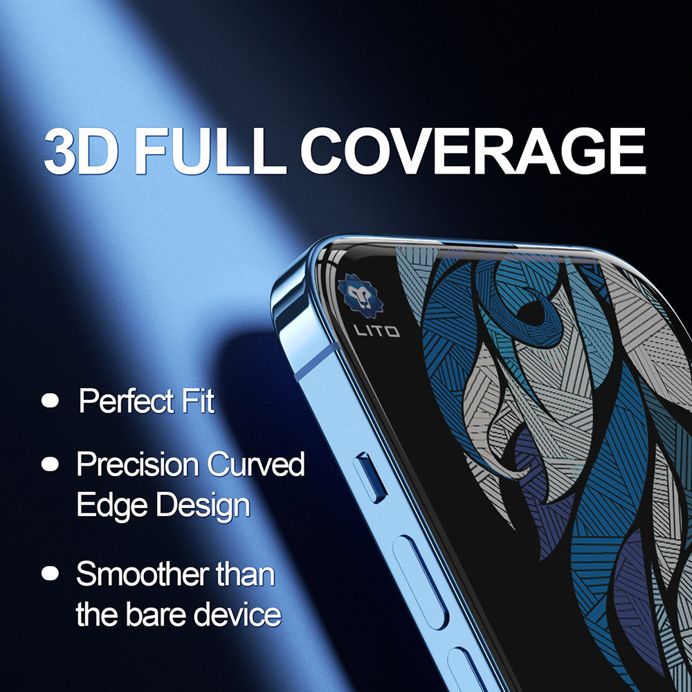 Beskyttelsesfilm Privacy Screen Lito D+ Max 4K til Apple iPhone 17 / 16 Pro, Hærdet Glas, Fuldklæbende