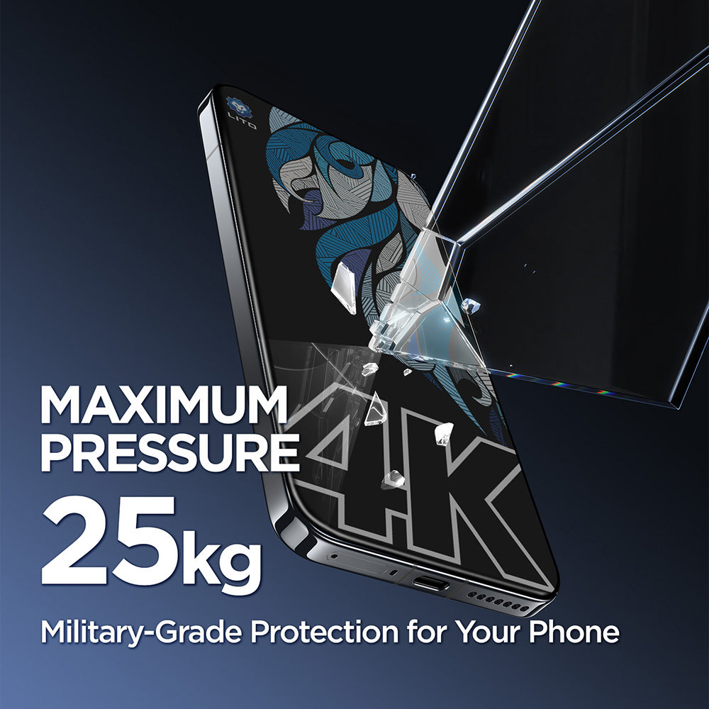 Beskyttelsesfilm Privacy Screen Lito D+ Max 4K til Apple iPhone 17 Pro Max, Hærdet Glas, Fuldklæbende