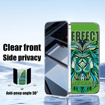 Beskyttelsesfolie Privacy Lito D+ Max Strong til Apple iPhone 17 / 16 Pro, Hærdet Glas, Full Glue