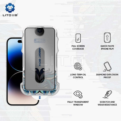 Privacy Screen Protector Lito Magic Glass Box D+ Tools for Apple iPhone 11 / XR, Tempered Glass, Full Glue