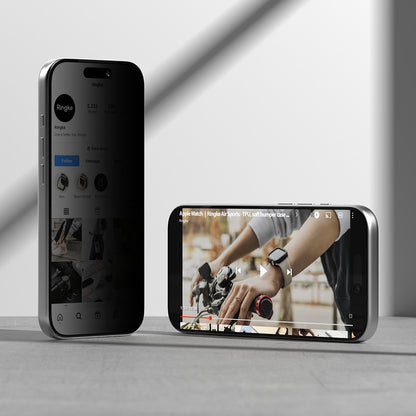 Privacy Screen Protector Ringke Easy Slide for Apple iPhone 18 Pro Max, Tempered Glass, Full Glue, Set of 2 pieces
