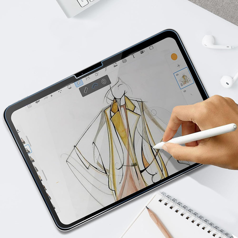 Privacy Techsuit ArmorGlass CrystalHD Skærmbeskyttelsesfilm til Apple iPad Pro 11 (2024), Hærdet Glas, Fuld Lim, Sæt med 2 stk