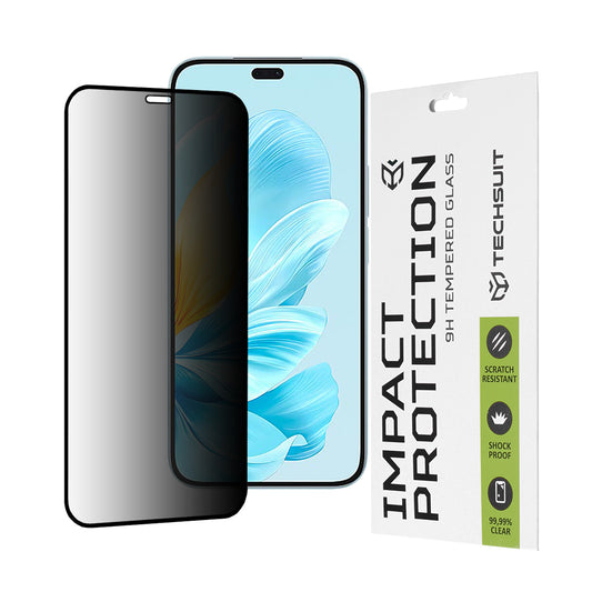 Privacy Techsuit Skærmbeskyttelsesfilm til Honor 200 Lite, Hærdet Glas, Full Glue, 111D