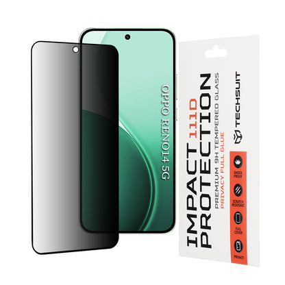 Beskyttelsesfilm Privacy Techsuit til Oppo Reno14, Hærdet Glas, 111D