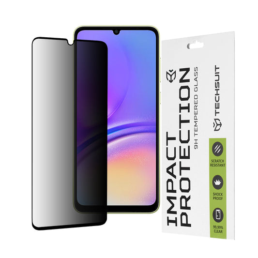 Privacy Techsuit skærmbeskyttelsesfilm til Samsung Galaxy A05s A057 / A05 A055, hærdet glas, fuld lim, 111D