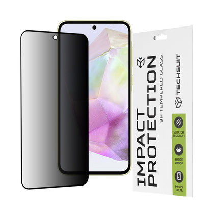 Privacy Techsuit Skærmbeskyttelsesfilm til Samsung Galaxy M56 M566 / M35 / A55 5G A556 / A35 5G A356, Hærdet Glas, Fuld Lim, 111D
