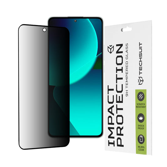 Privacy Techsuit Skærmbeskyttelsesfilm til Xiaomi 13T Pro / 13T, Hærdet Glas, Fuld Lim, 111D