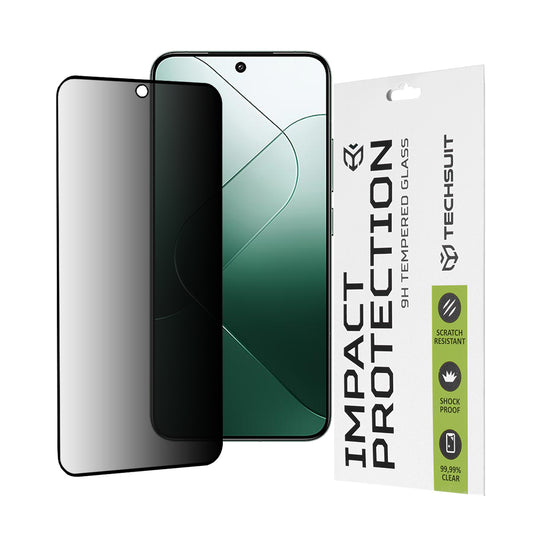 Privacy Techsuit Skærmbeskyttelsesfilm til Xiaomi 14, Hærdet Glas, Full Glue, 111D