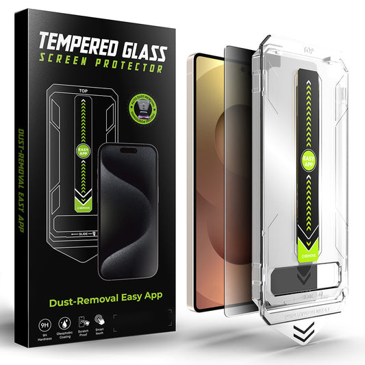 Privacy Techsuit TitanGlass CrystalHD skærmbeskyttelsesfilm til Samsung Galaxy S25 Ultra S938, hærdet glas, fuld lim