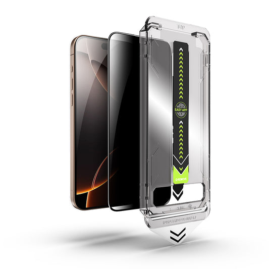 Beskyttelsesfilm Privacy Techsuit TitanGlass til Apple iPhone 17 Pro Max, Hærdet Glas, Full Glue