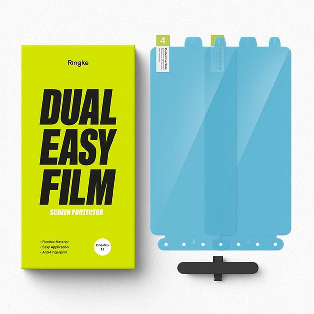 Ringke Dual Easy Skærmbeskytter til OnePlus 13, Plastik, Sæt med 2 stk