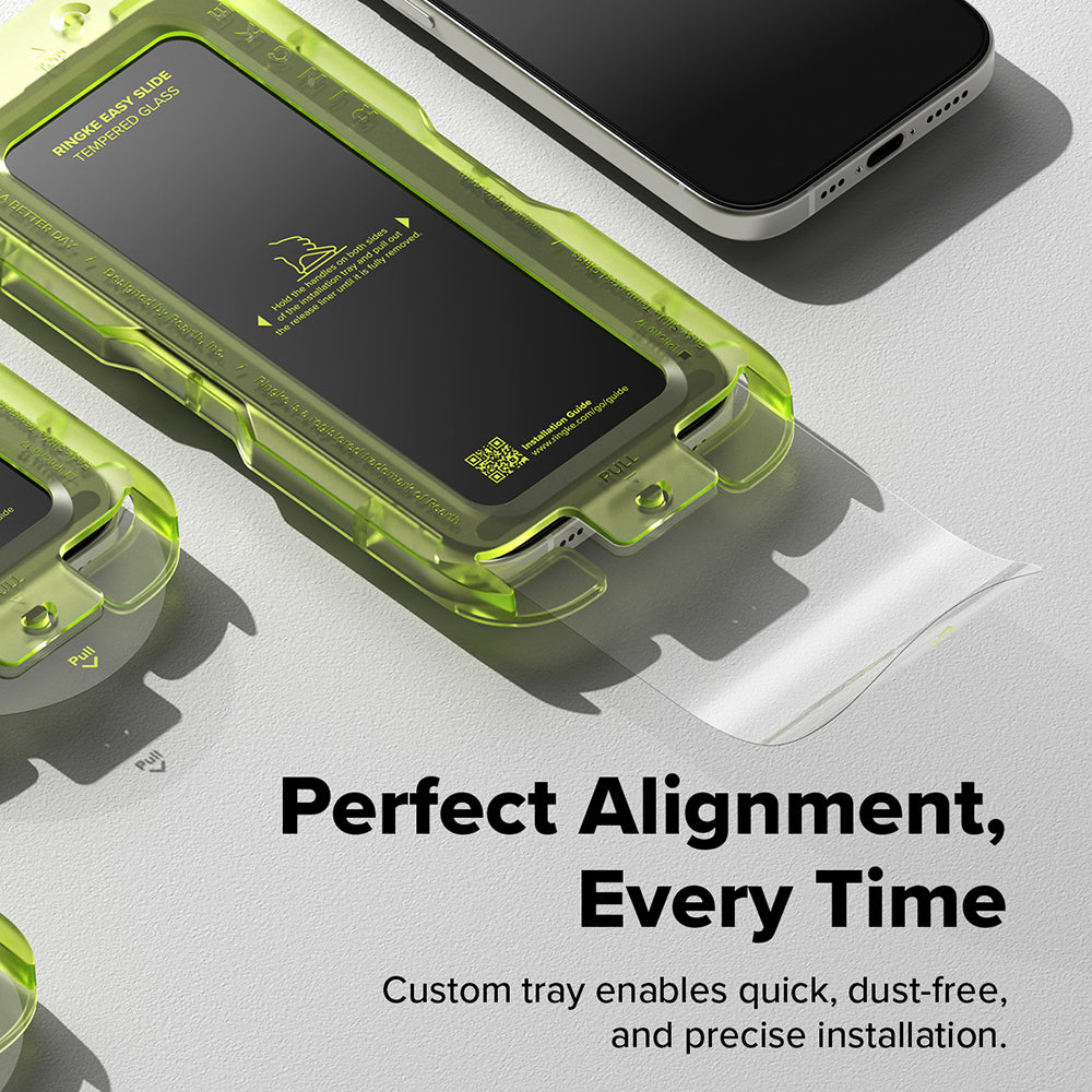 Ringke Easy Slide Screen Protector for Apple iPhone 17 Air, Tempered Glass, Full Glue, Set of 2 pieces