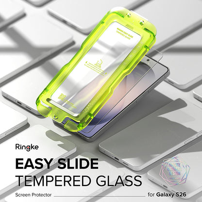 Skærmbeskyttelsesfolie Ringke Easy Slide til Samsung Galaxy S26 S942, Hærdet Glas, Fuldklæbende, Sæt med 2 stykker