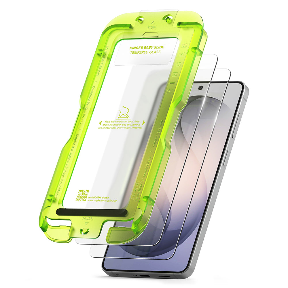 Skærmbeskyttelsesfolie Ringke Easy Slide til Samsung Galaxy S26 S942, Hærdet Glas, Fuldklæbende, Sæt med 2 stykker