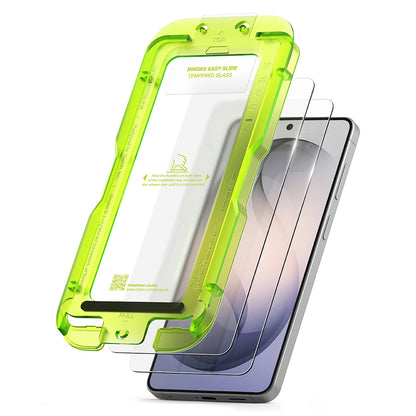 Skærmbeskyttelsesfolie Ringke Easy Slide til Samsung Galaxy S26 S942, Hærdet Glas, Fuldklæbende, Sæt med 2 stykker