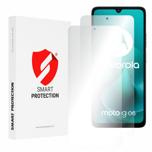 Beskyttelsesfilm Smart Protection Premium Classic til Motorola Moto G06 Power / G06, Plastik, Fuldklæbende, Sæt med 2 stykker