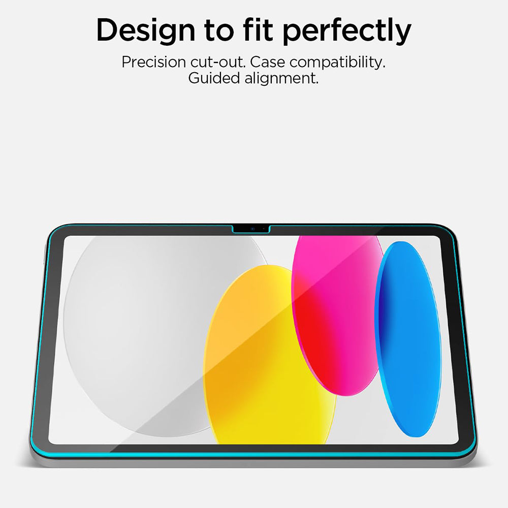 Skærmbeskytter Spigen GlastR Align Master T til Apple iPad (2025) / (2022), Hærdet Glas, Fuld Lim AGL11698