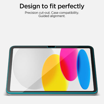 Skærmbeskytter Spigen GlastR Align Master T til Apple iPad (2025) / (2022), Hærdet Glas, Fuld Lim AGL11698