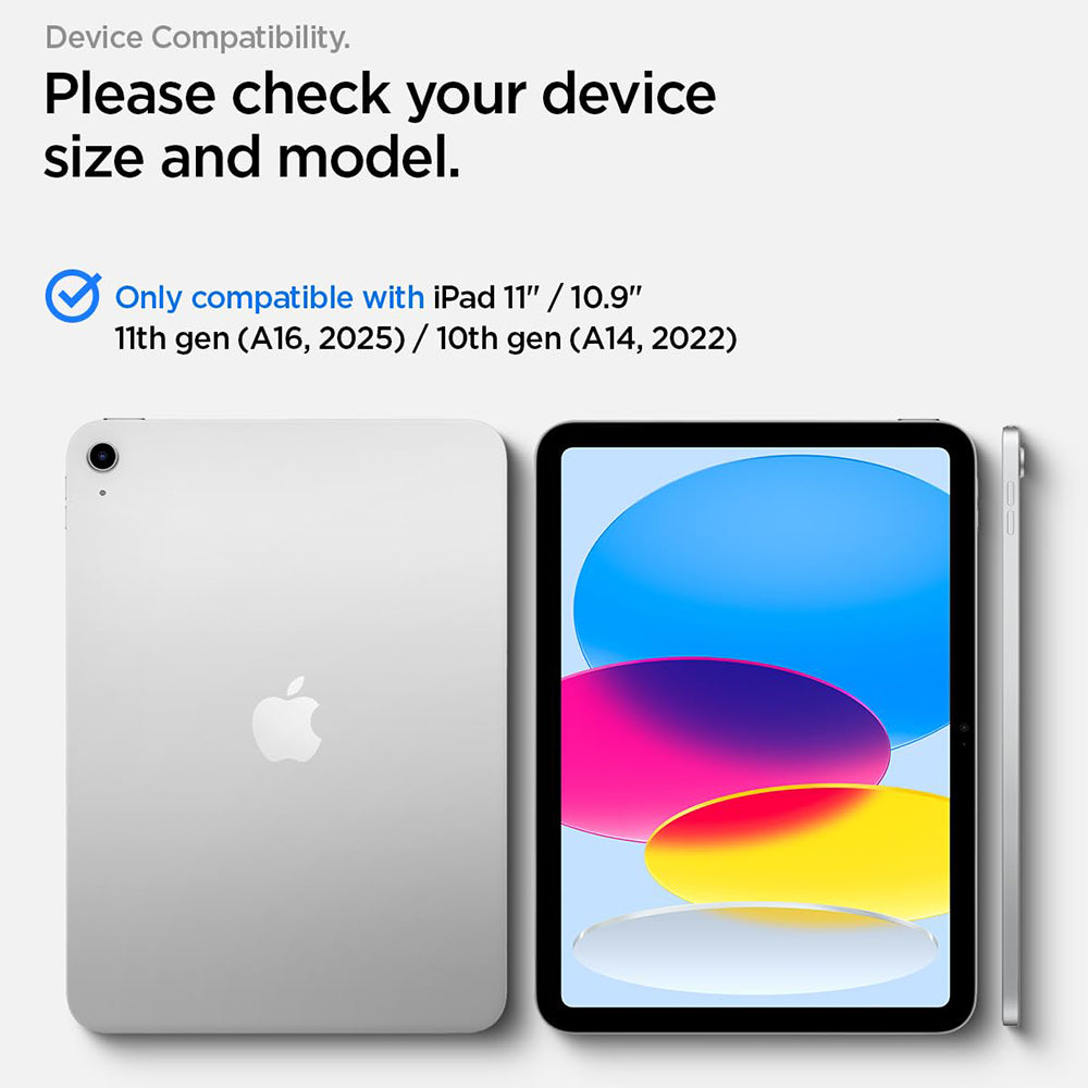 Skærmbeskytter Spigen GlastR Align Master T til Apple iPad (2025) / (2022), Hærdet Glas, Fuld Lim AGL11698