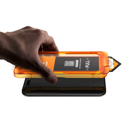 Skærmbeskyttelsesfilm Spigen GlastR AlignMaster S til Apple iPhone 18 Pro / 17 Pro, hærdet glas, fuld lim, sæt med 2 stk AGL10105