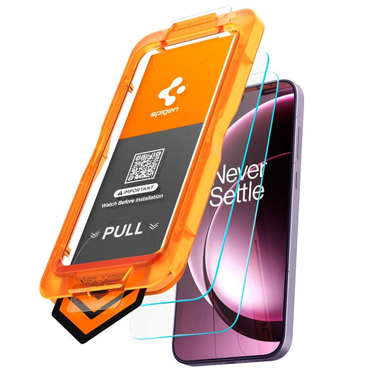 Skærmbeskyttelsesfilm Spigen GlastR AlignMaster S til OnePlus 15, hærdet glas, fuld lim, sæt med 2 stk AGL11333