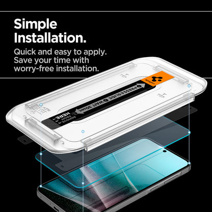 Spigen GlastR EZ FIT HD Screen Protector for Samsung Galaxy A37 5G / A36 A366, Tempered Glass, Full Glue, Set of 2 pieces AGL11365